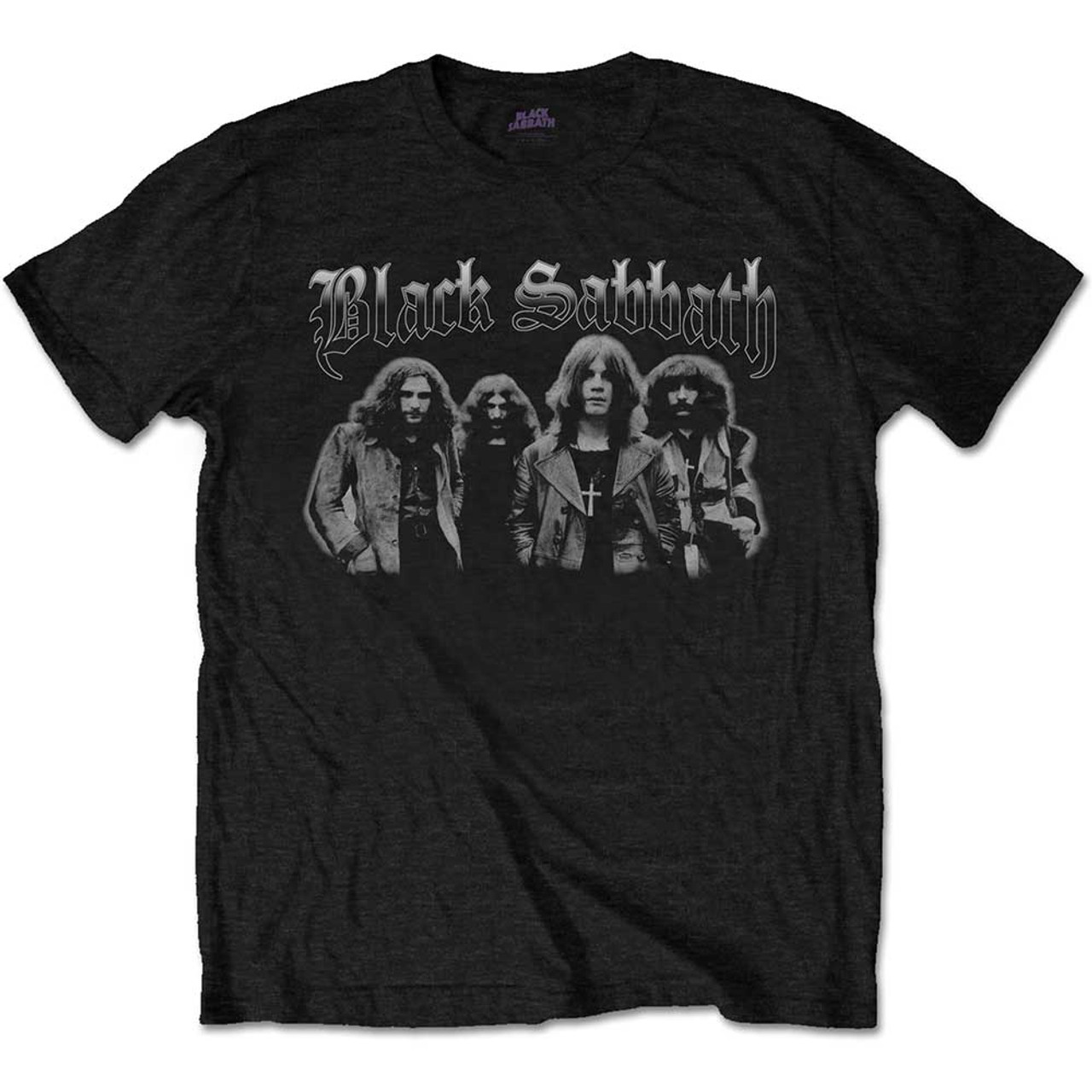 Black Sabbath Unisex T-Shirt Greyscale Group