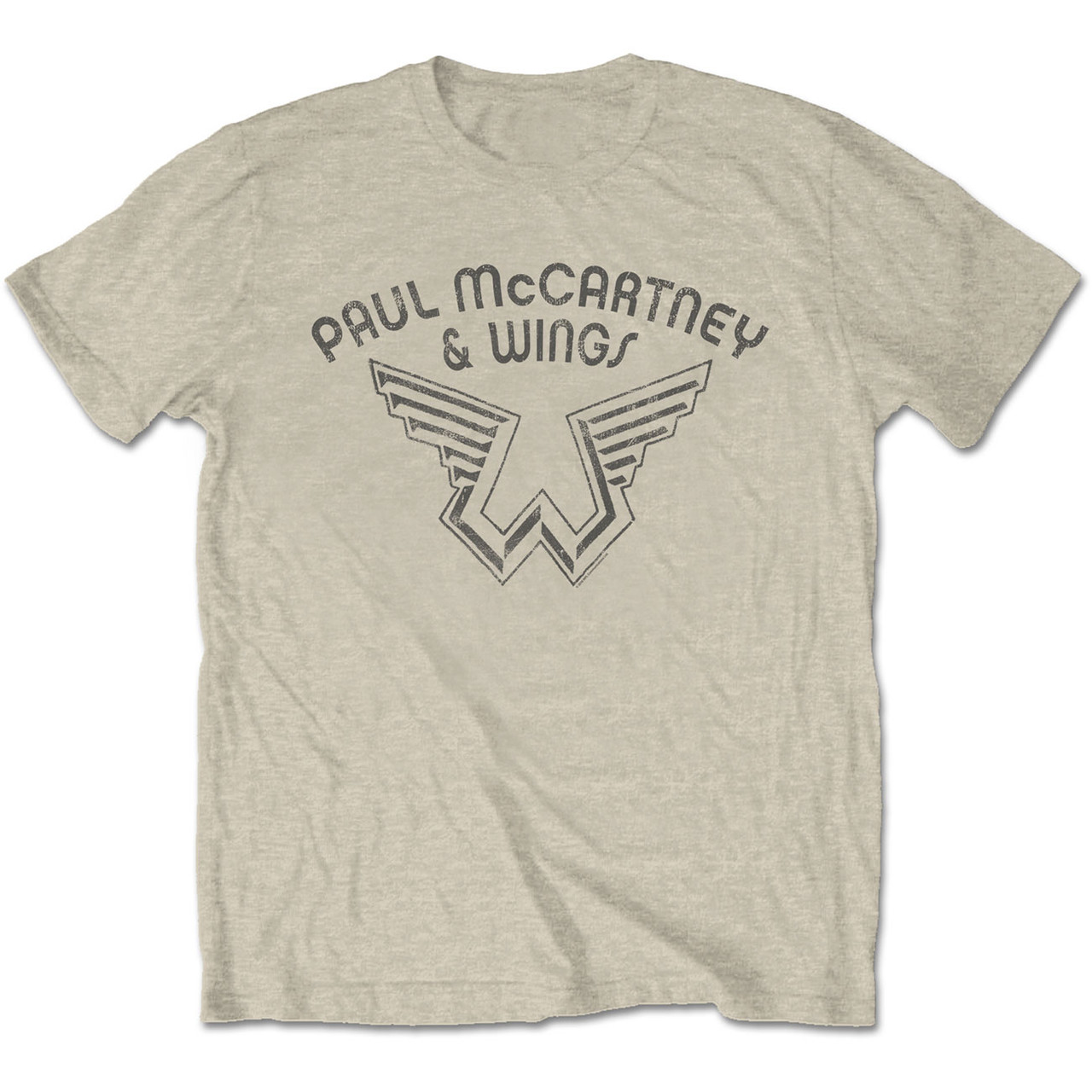Paul McCartney Unisex T-Shirt Wings Logo Natural