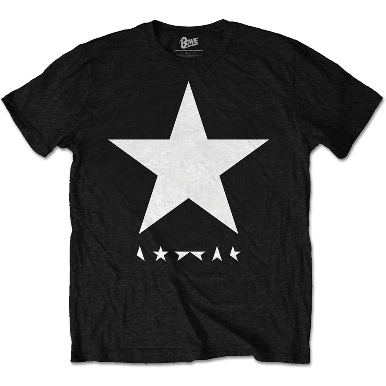 David Bowie Unisex T-Shirt Blackstar (White Star on Black)