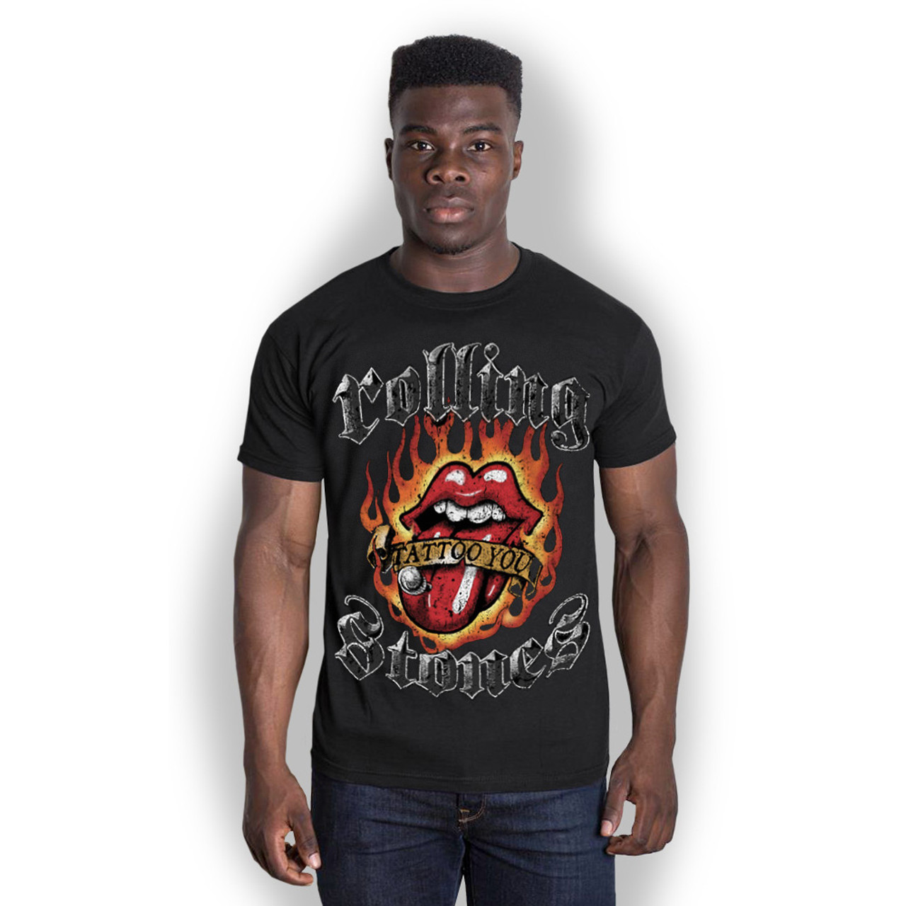 The Rolling Stones Unisex T-Shirt Flaming Tattoo Tongue1 review