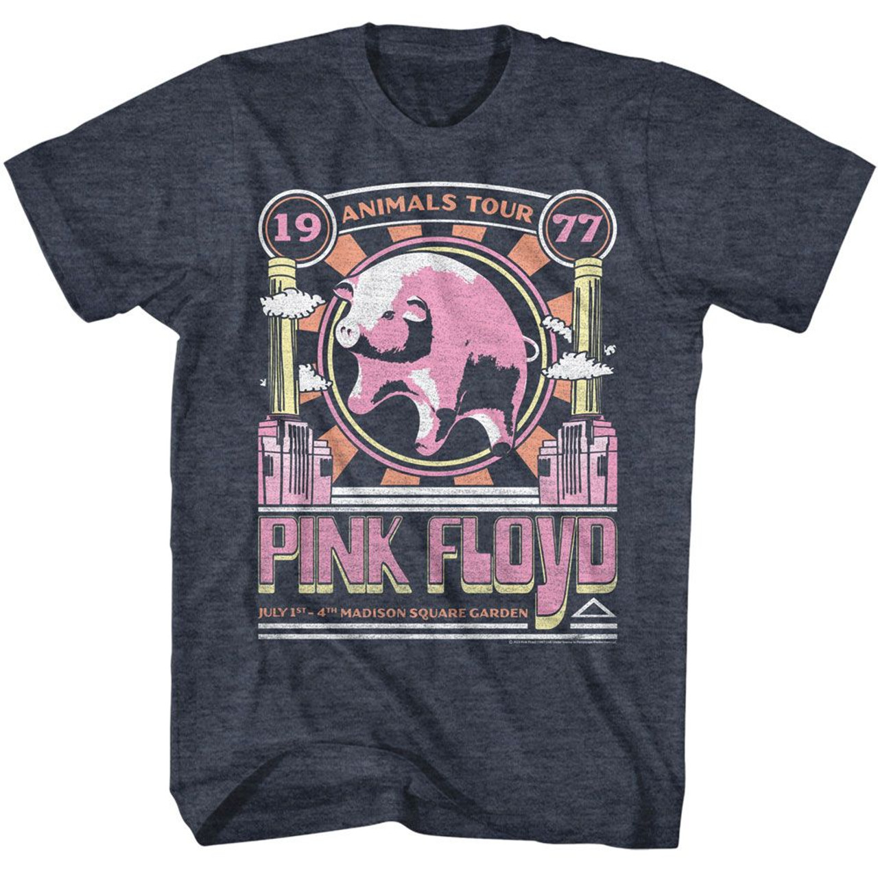 Pink Floyd Animals Tour 1977 Navy Heather T-Shirt1 review
