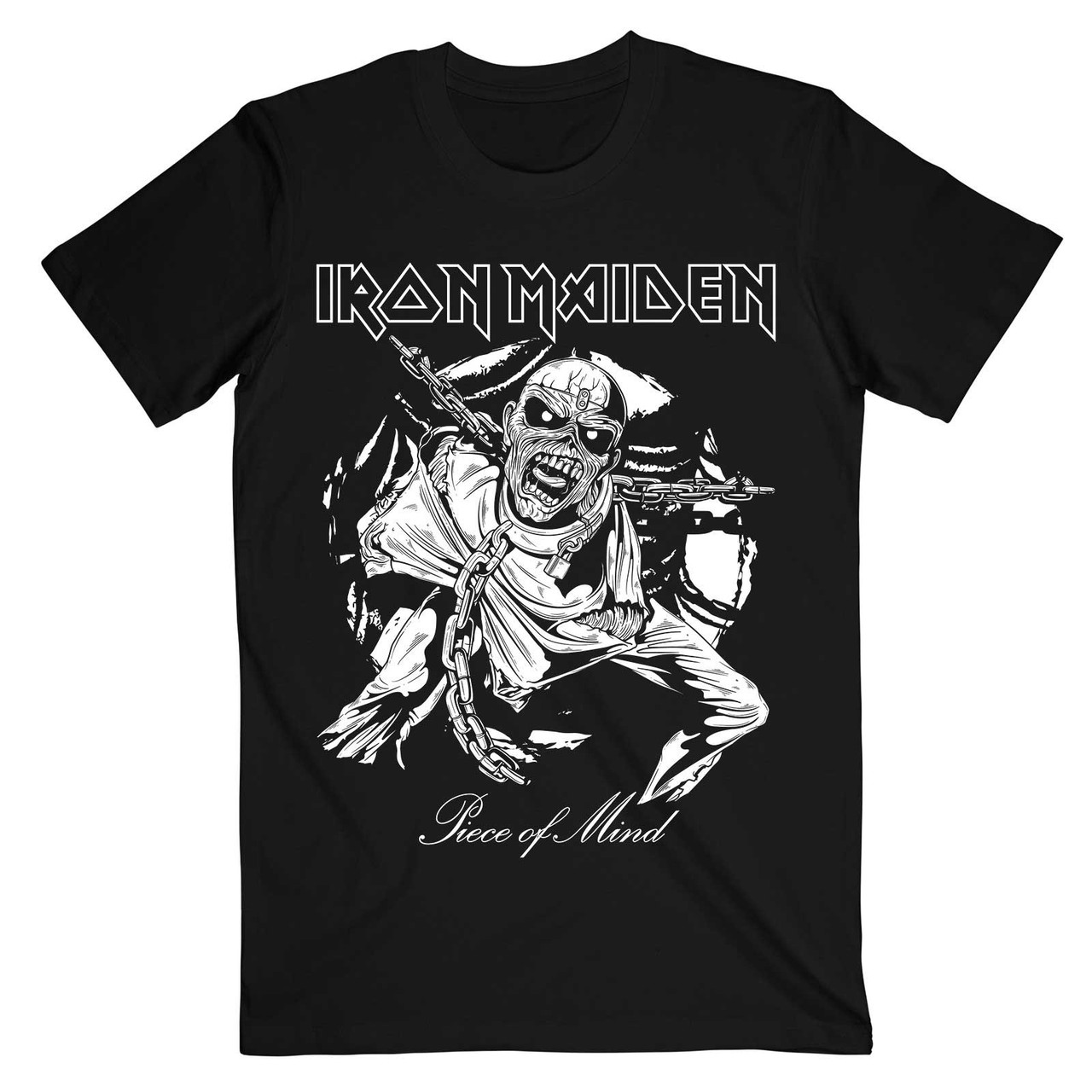 Iron Maiden Unisex T-Shirt Piece of Mind Mono Eddie