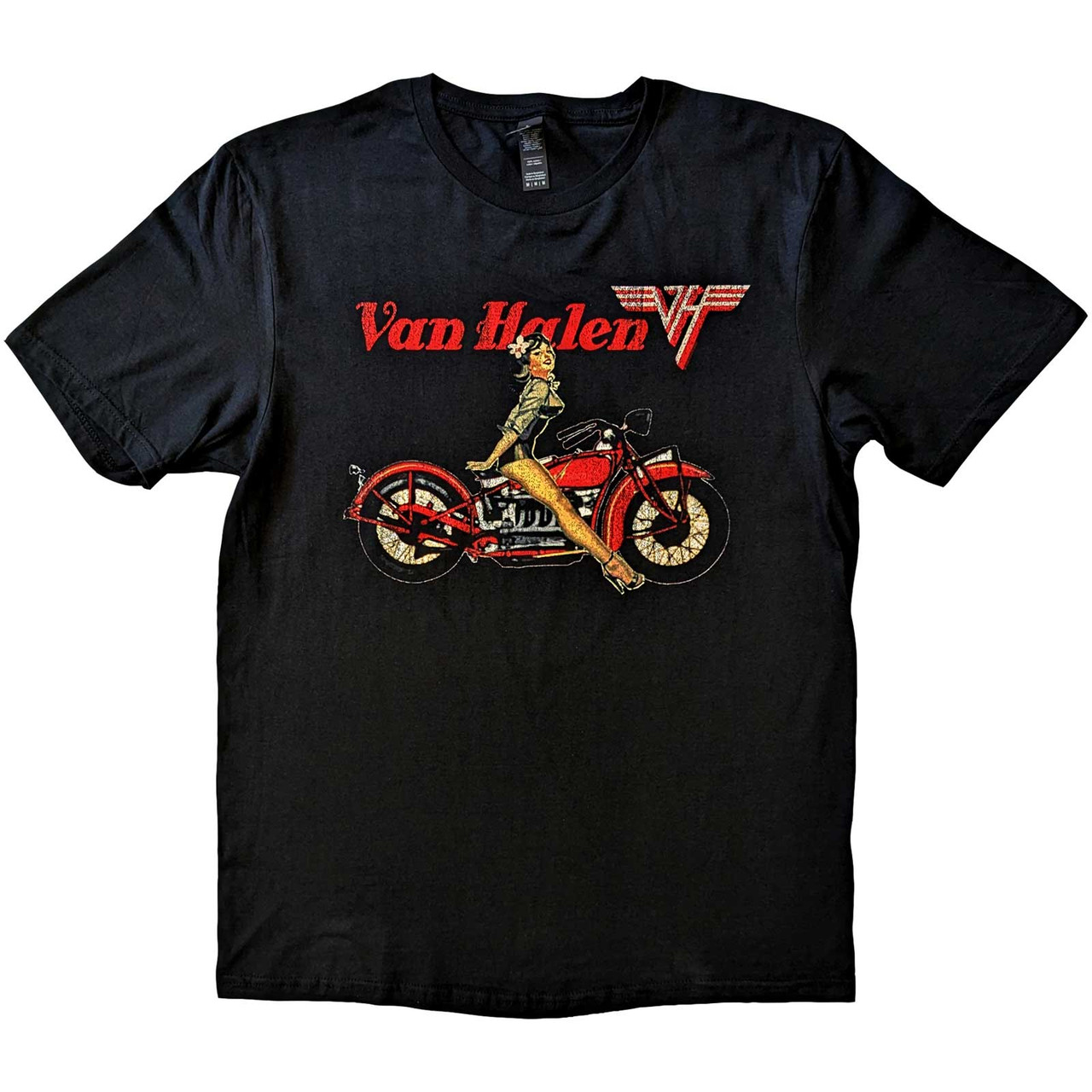 Van Halen Unisex T-Shirt Pin-up Motorcycle
