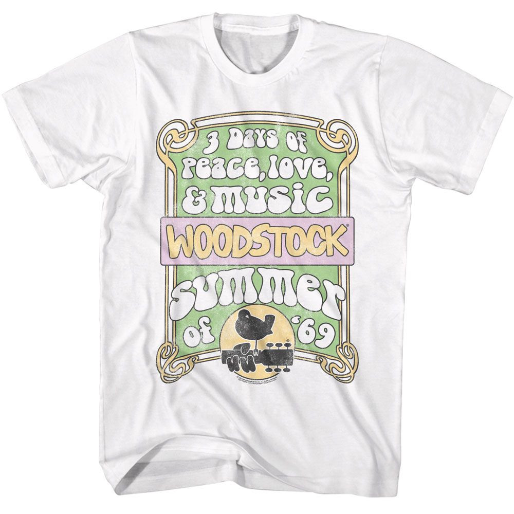 Woodstock Summer of 69 White Adult T-Shirt