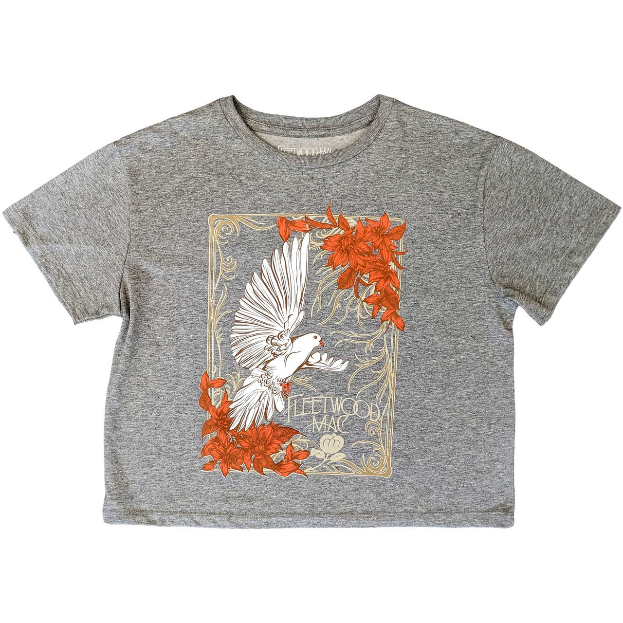 Fleetwood Mac Crop Top T Shirt Dove Band Logo Ufficiale