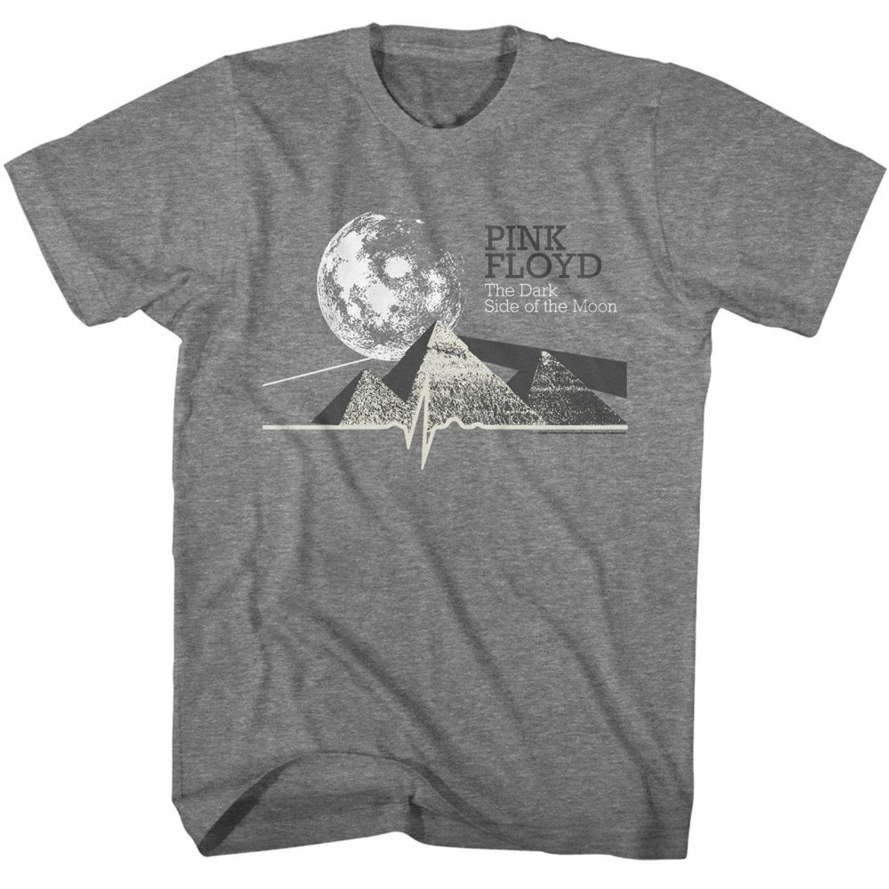 Pink Floyd DSOTM Pyramids Graphite Heather Adult T-Shirt