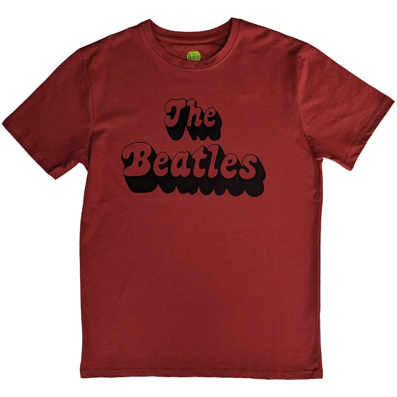 The Beatles Unisex T-Shirt Text Logo Shadow Red