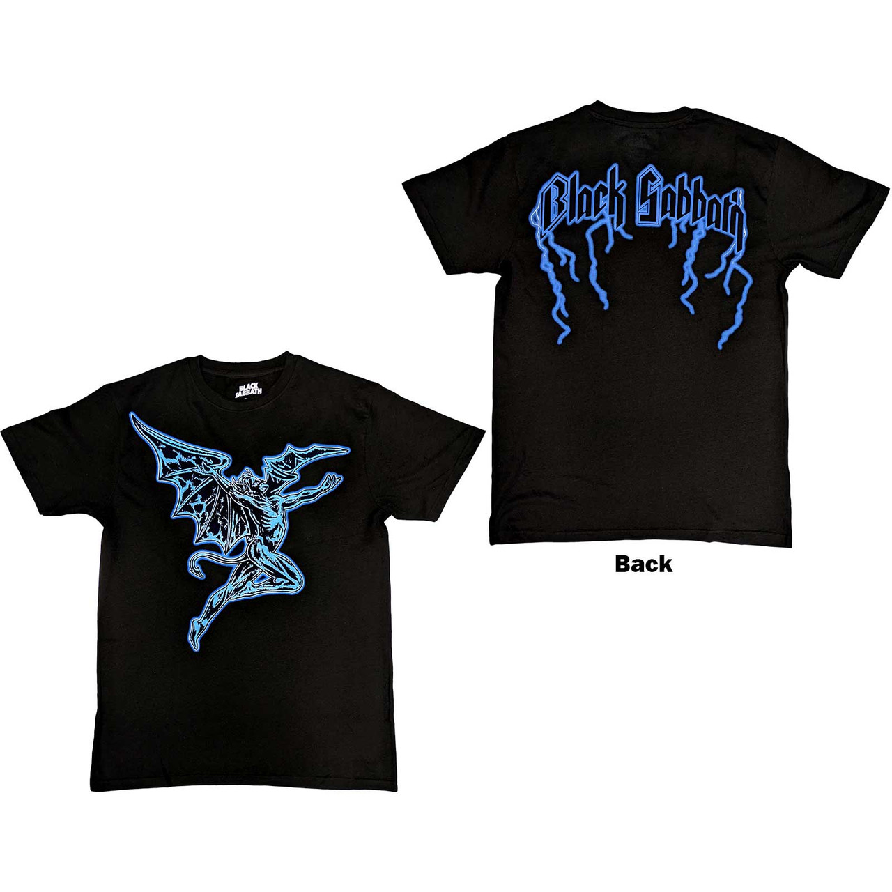 Black Sabbath Unisex T-Shirt Lightning Henry (Back Print)