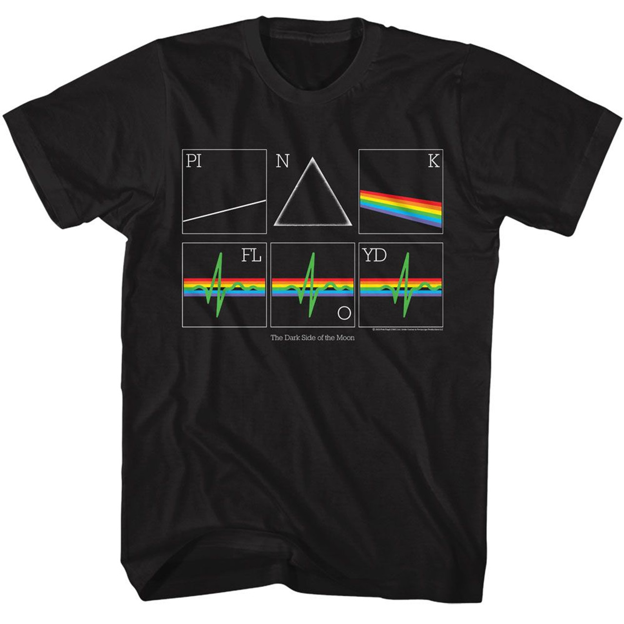 Pink Floyd DSOTM Heartbeat Prism Black T-Shirt