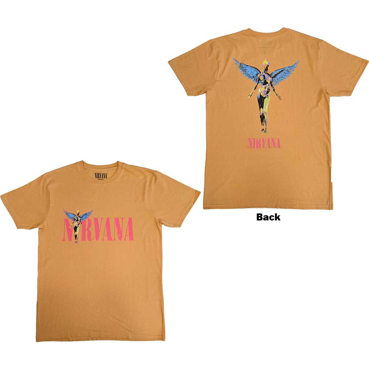 Nirvana Utero Angel Tシャツ t shirt ロンT Amazon.com: Nirvana T Shirt In Utero Angelic Band Logo