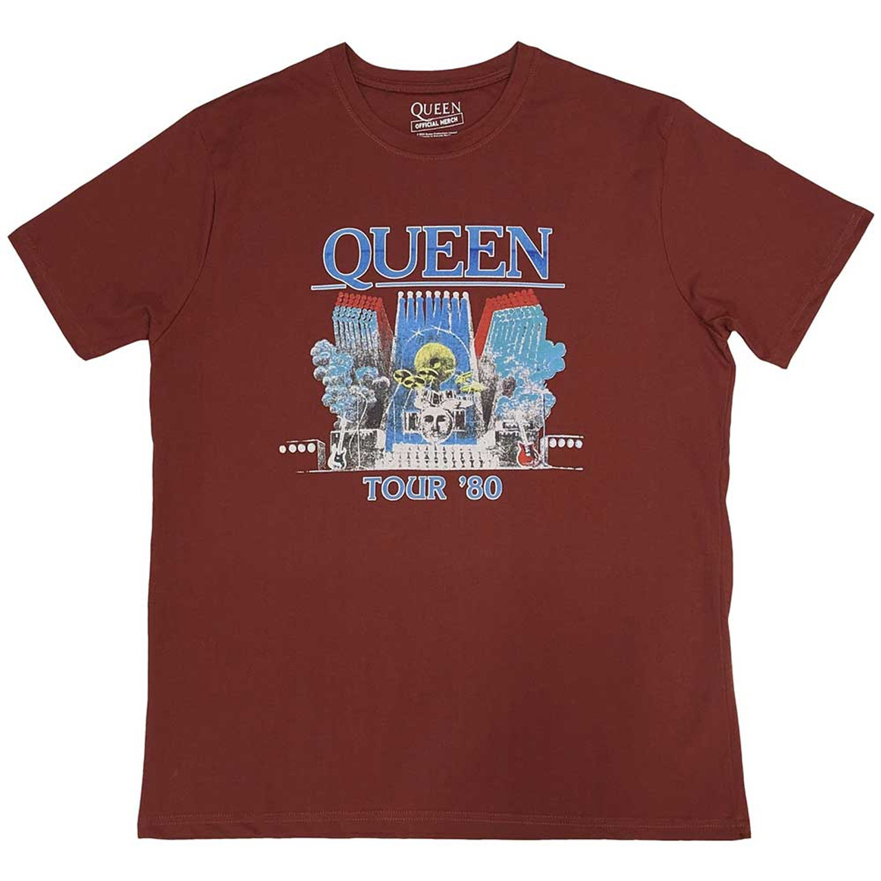 Queen Unisex T-Shirt Tour '80 Red