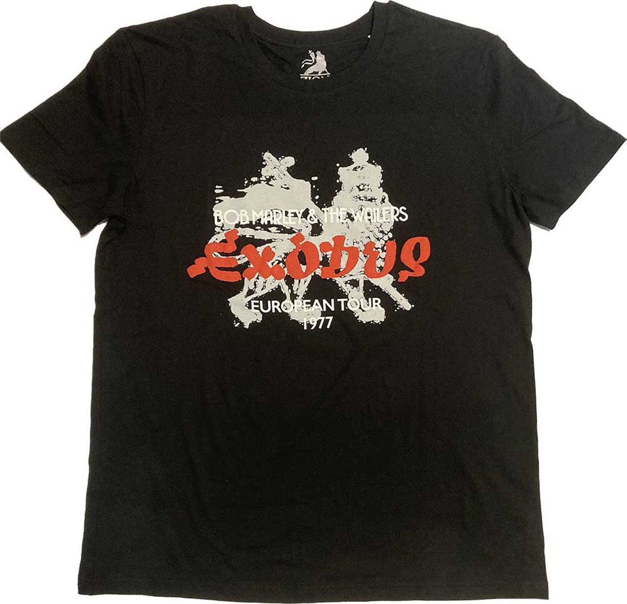 Bob Marley Unisex Hi-Build T-Shirt Exodus European Tour '77 (Hi-Build)