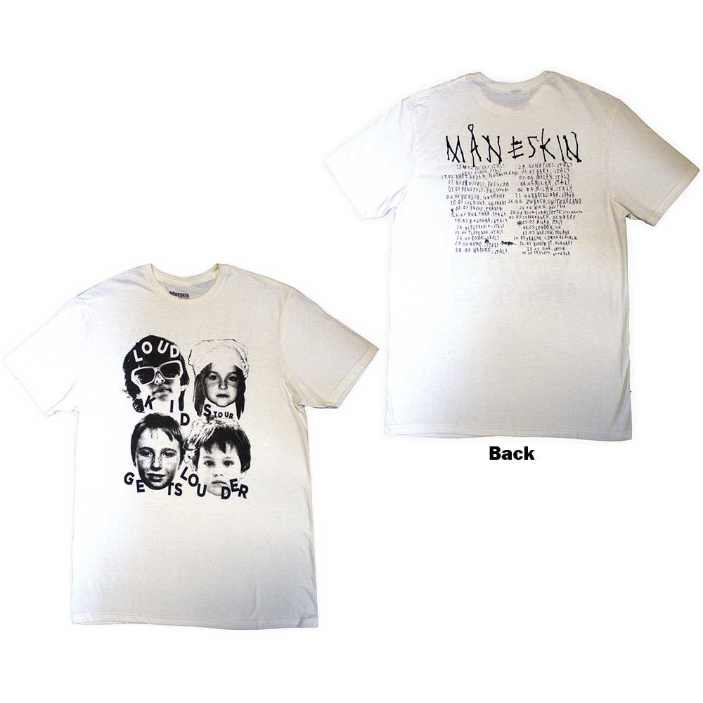 Maneskin Unisex T-Shirt Loud Kids European Tour '23 (Back Print