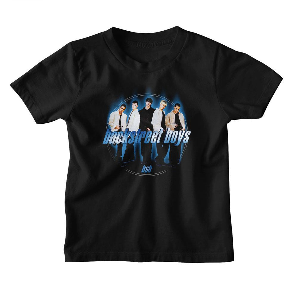 Backstreet Boys Blue Circle Black Toddler T-Shirt