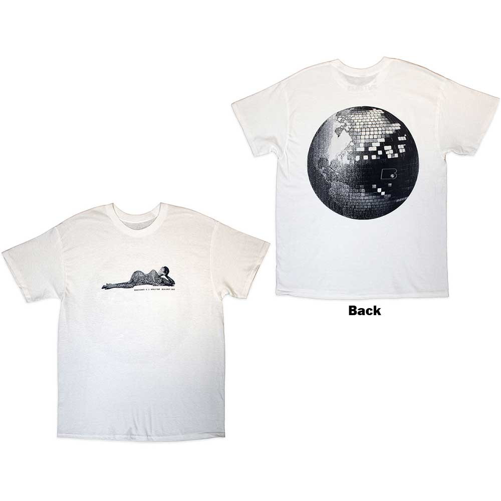 BEYONCE RENAISSANCE TOUR tシャツ シルバー Beyonce Unisex T-Shirt Worldwide Renaissance Tour 2023 (Back Print)