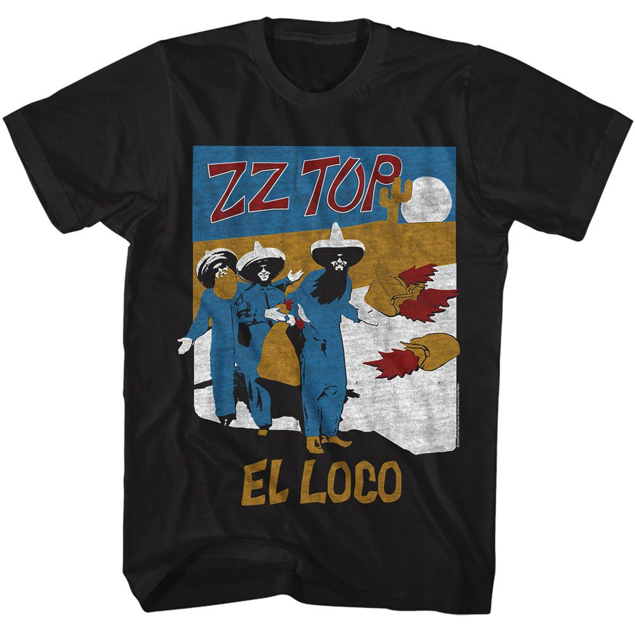 ZZ Top El Loco Black Adult T-Shirt