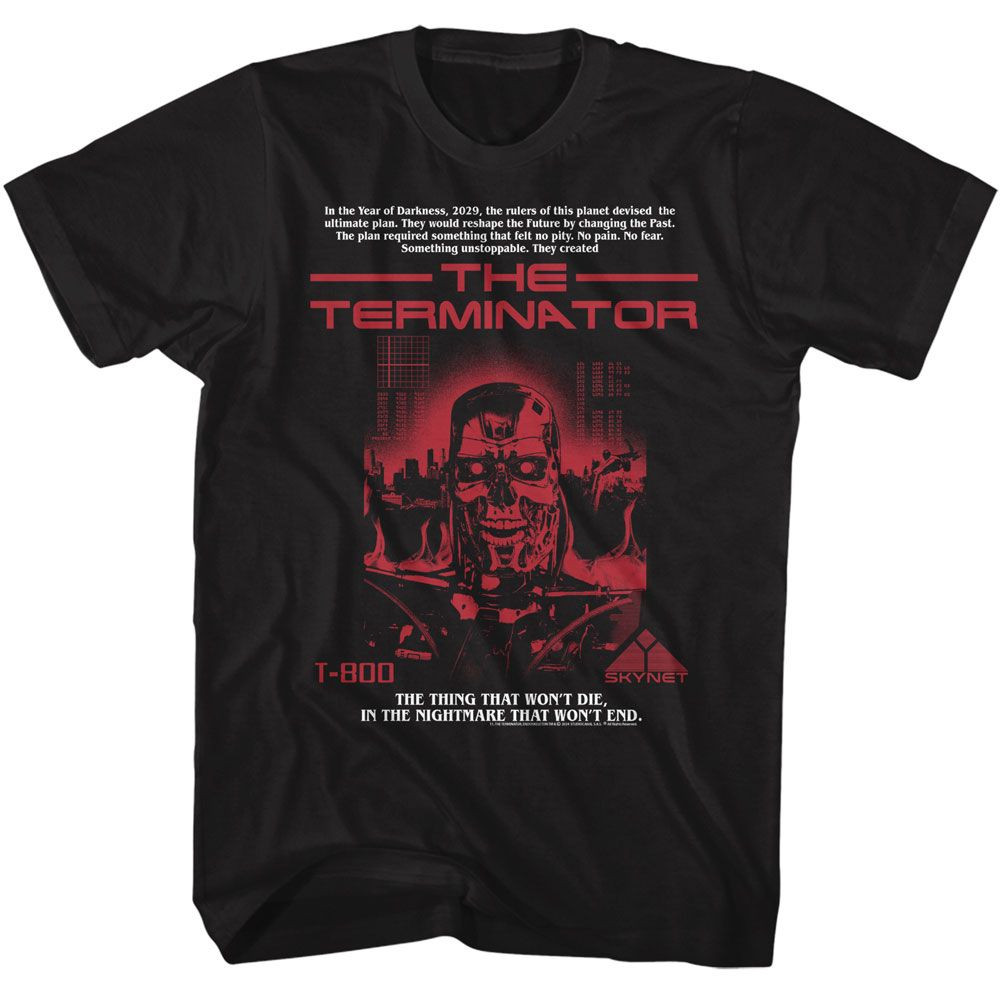  The Terminator Tシャツ　【完売品】 Terminator Red T 800 Black T-Shirt