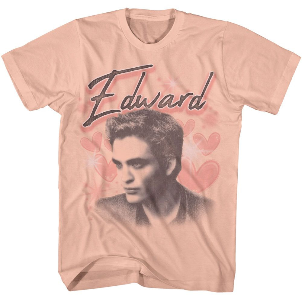 Twilight Edward Hearts Peach T-Shirt