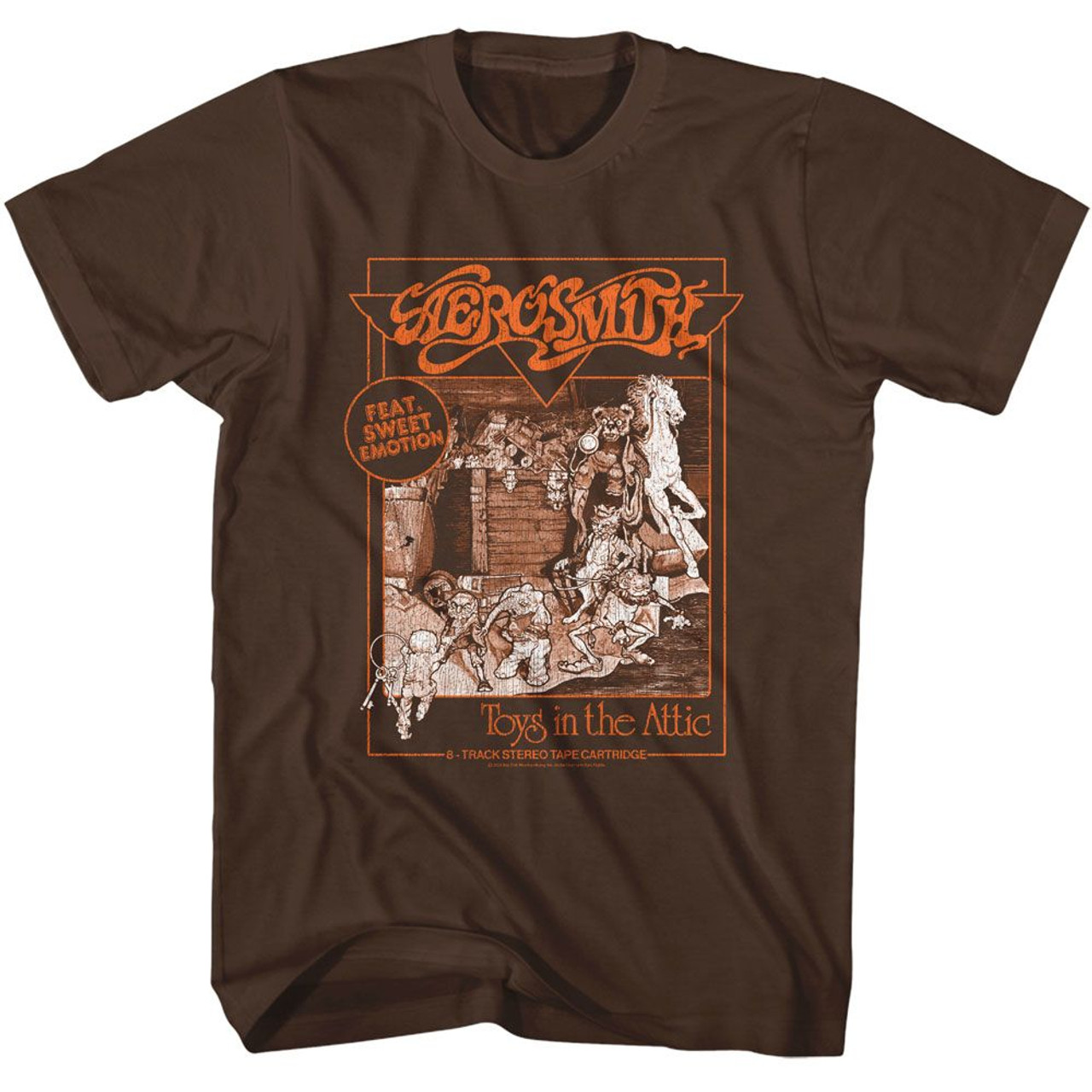 Aerosmith Toys 8 Track Dark Chocolate T-Shirt