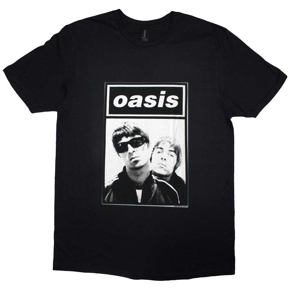 Oasis Unisex T-Shirt Noel & Liam Boxed Photo Black