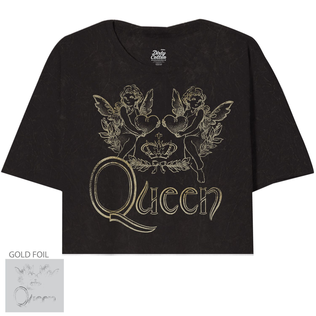 Queen Lovely Logo Oversize Women's Crop T-Shirt