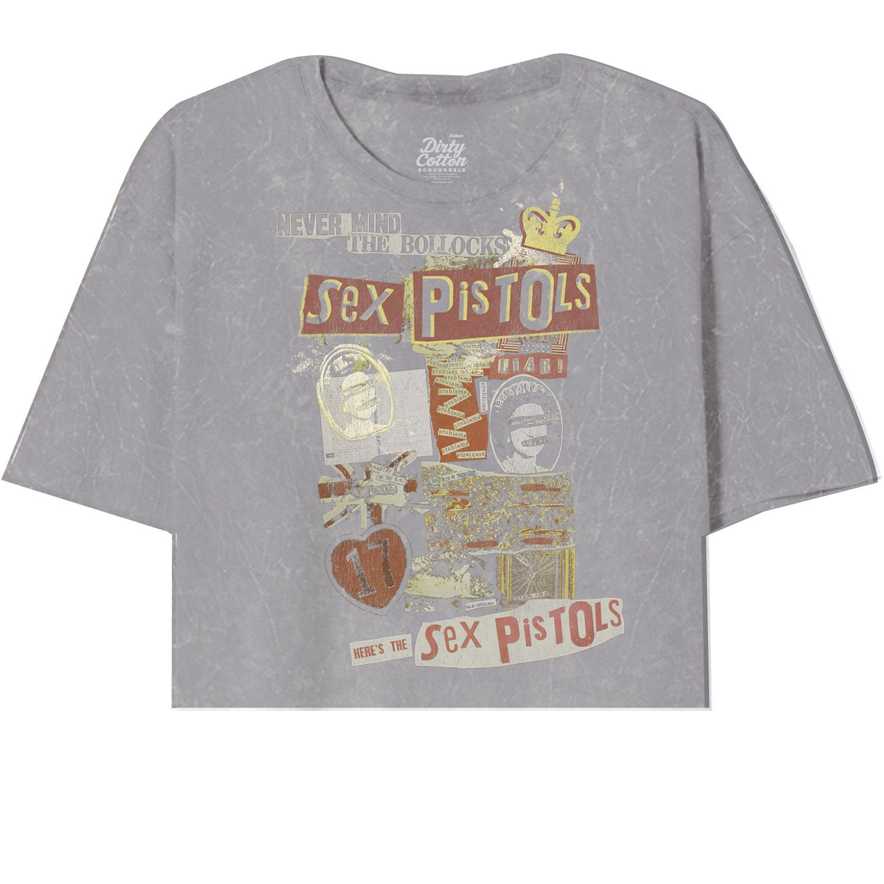 Sex Pistols Collaged Oversize Women's Crop T-Shirt