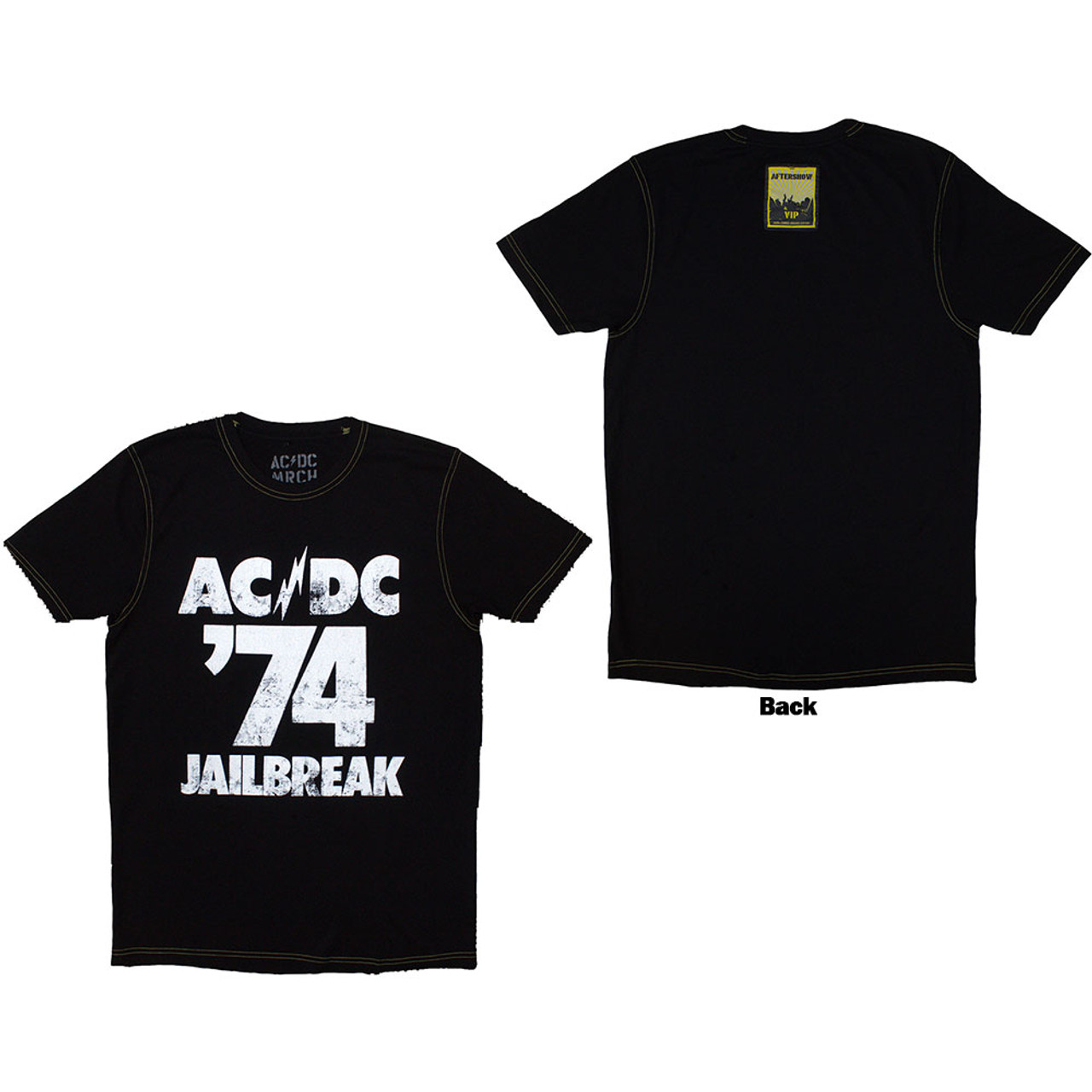 AC/DC Unisex T-Shirt 74 Jailbreak (Back Print & Ex-Tour)