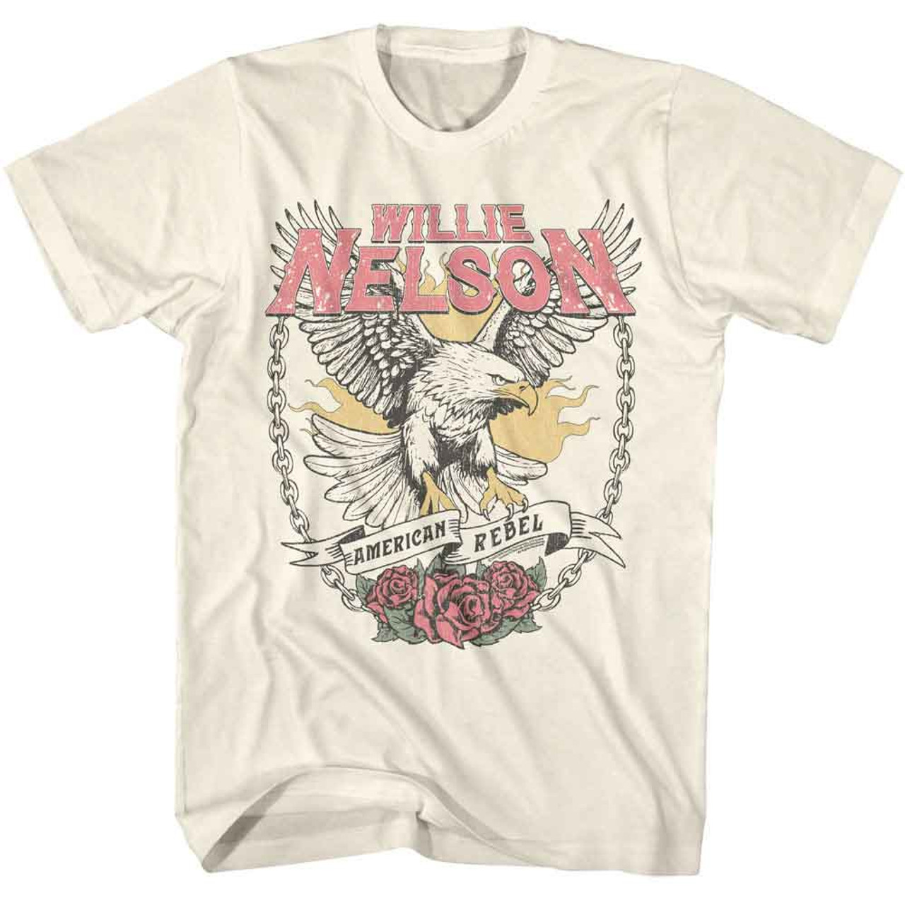 Willie Nelson Eagle American Rebel Natural T-Shirt