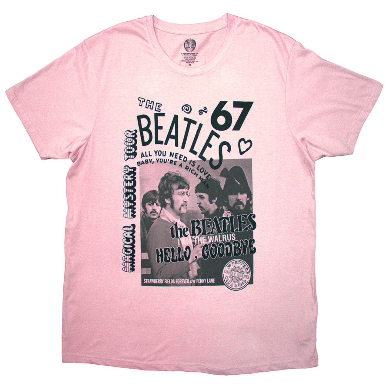 The Beatles Unisex T-Shirt 1967 (Pink)