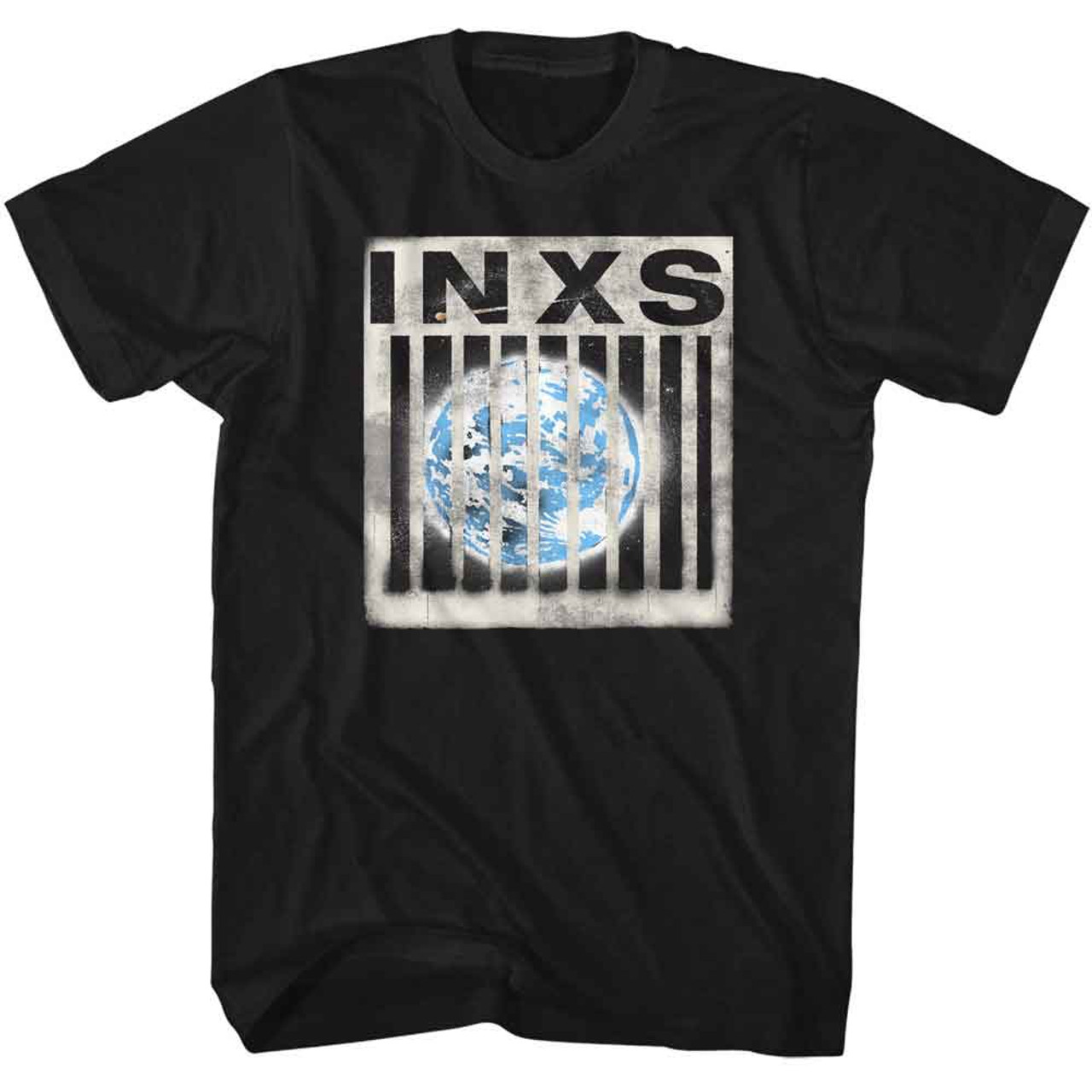 INXS Caged Earth Black T-Shirt