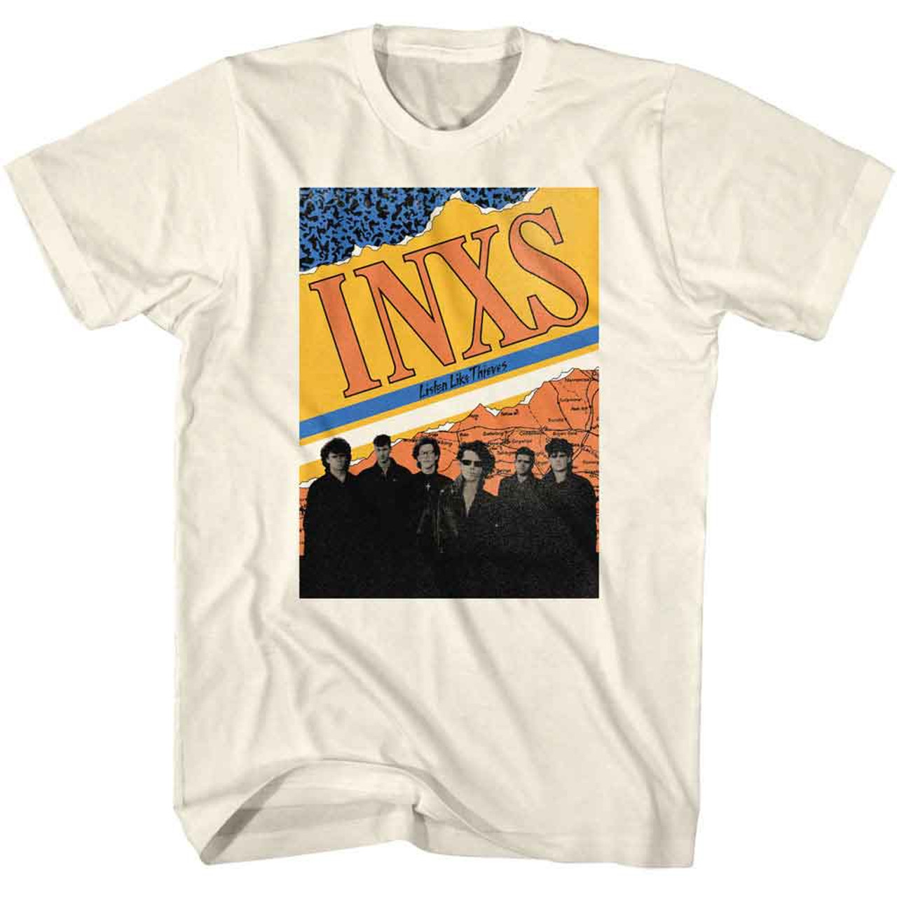 INXS Listen Like Thieves Natural T-Shirt