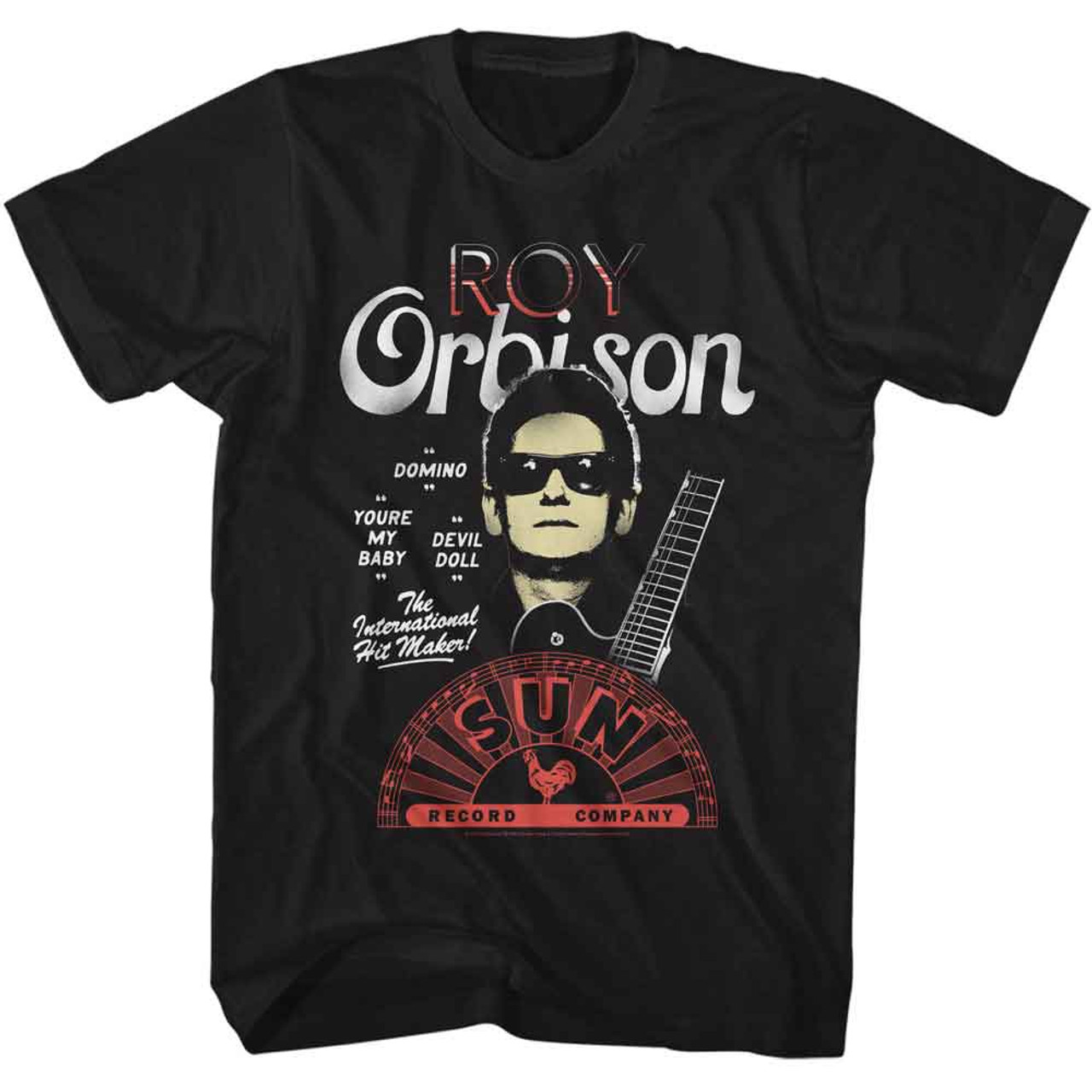 Sun Records Roy Orbison Guitar Shades Black T-Shirt
