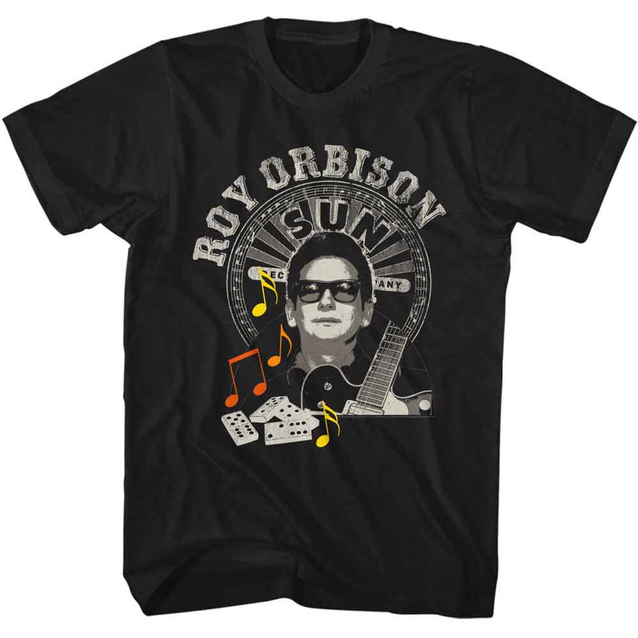Sun Records Roy Orbison Dominos Black T-Shirt