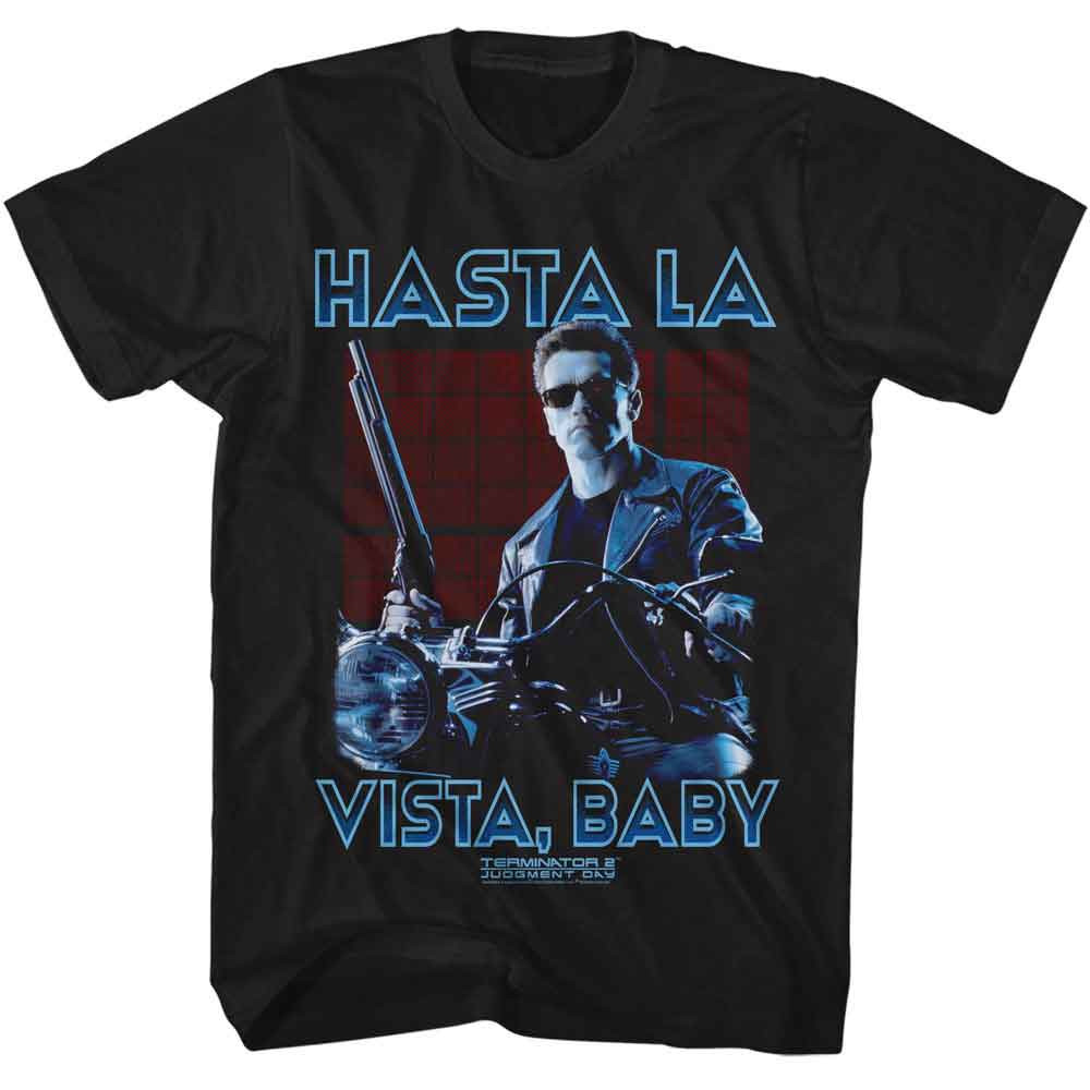 Terminator 2 Hasta La Vista Baby Black T-Shirt