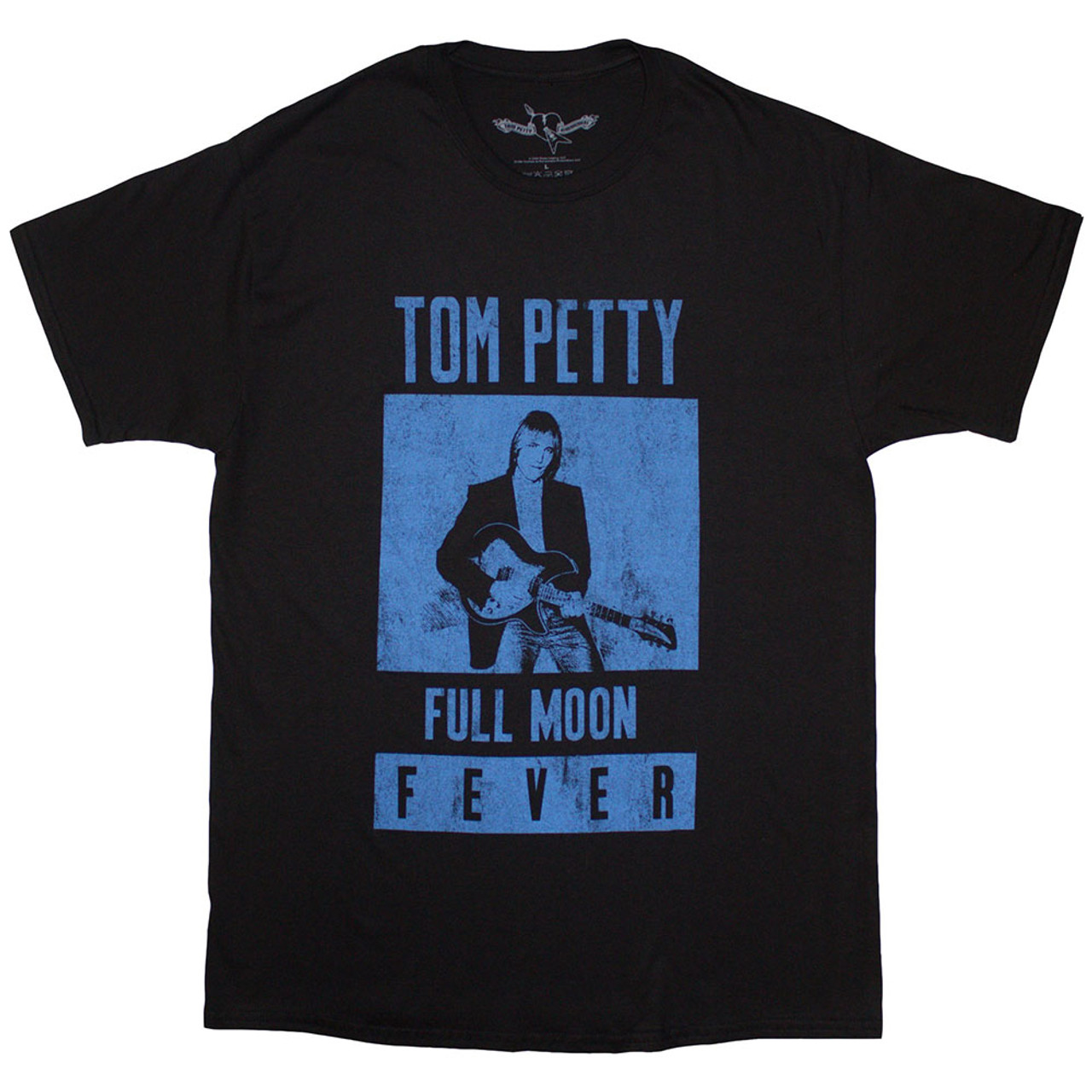 Tom Petty Unisex T-Shirt Full Moon Fever Blue (Black)