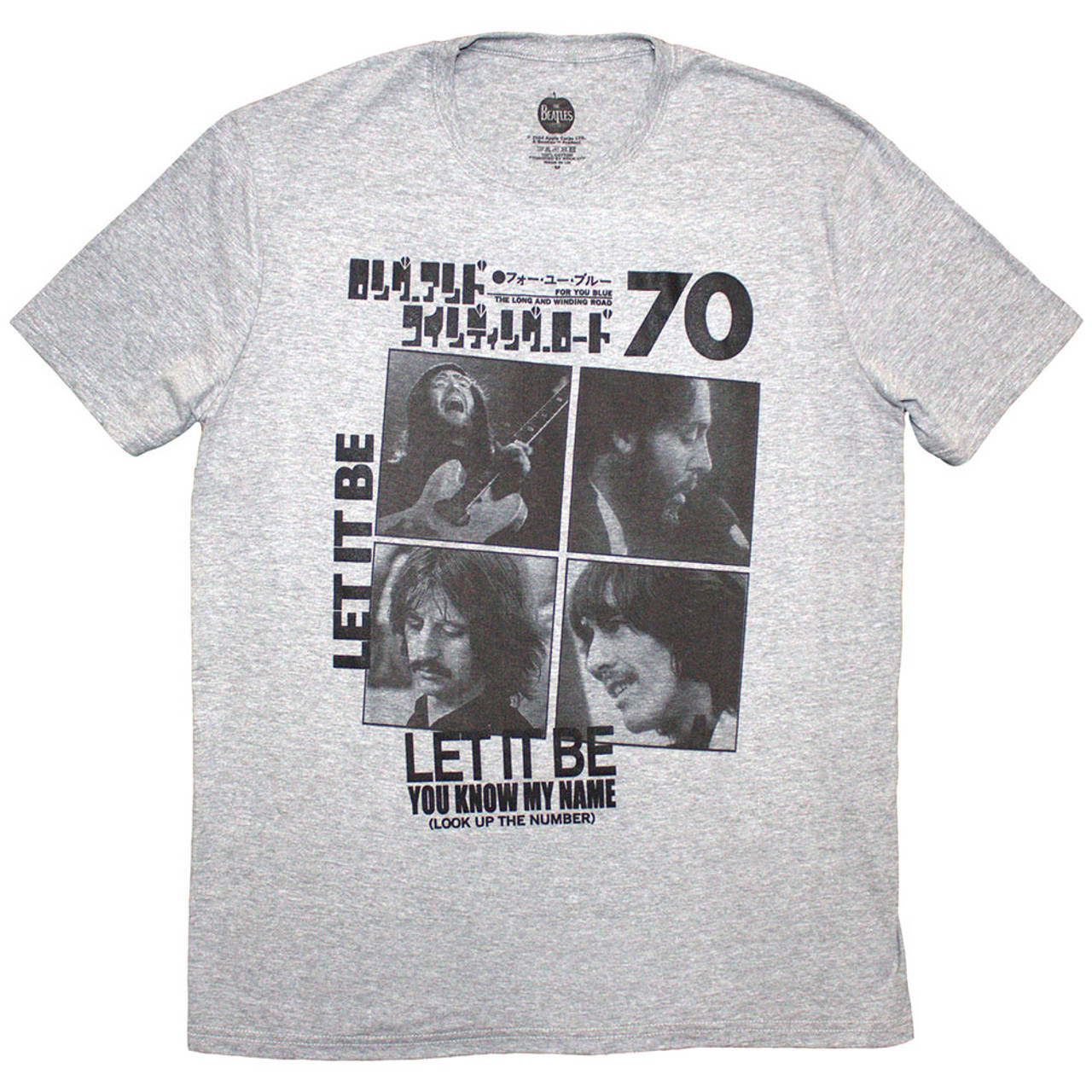 The Beatles Unisex T-Shirt 1970 (Grey)