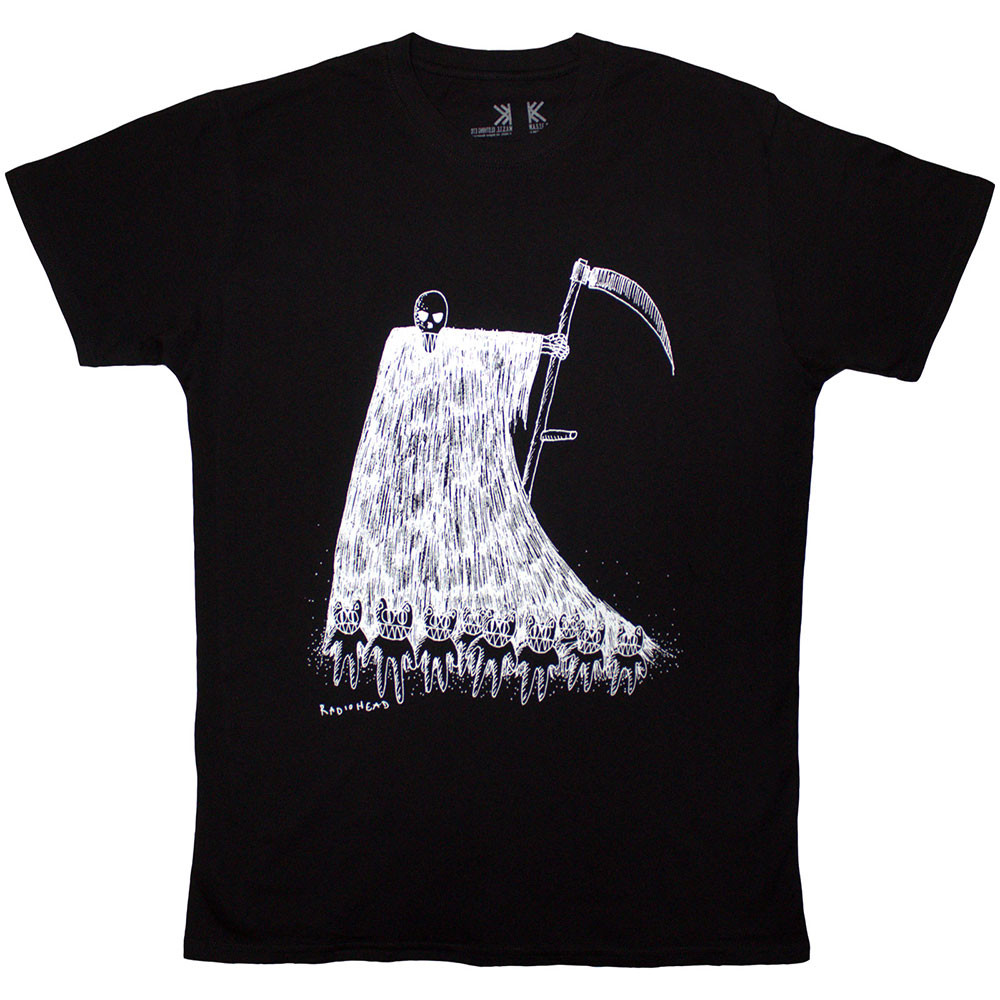 Radiohead Unisex Organic T-Shirt Grim Reaper (Black)