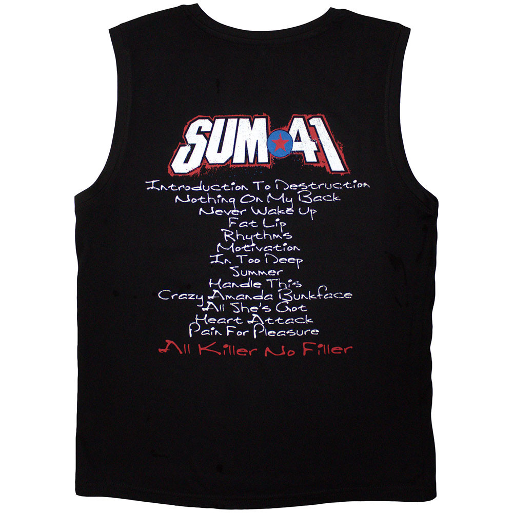 Sum 41 Unisex Muscle Tank T-Shirt All Killer No Filler Tracklist