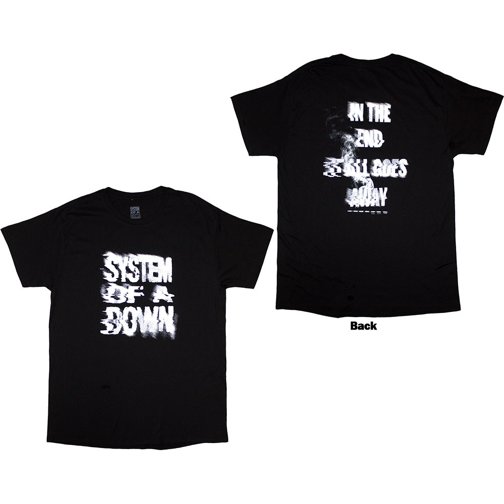 System of a Down Unisex T-Shirt All Goes Away (Black) (Back Print)