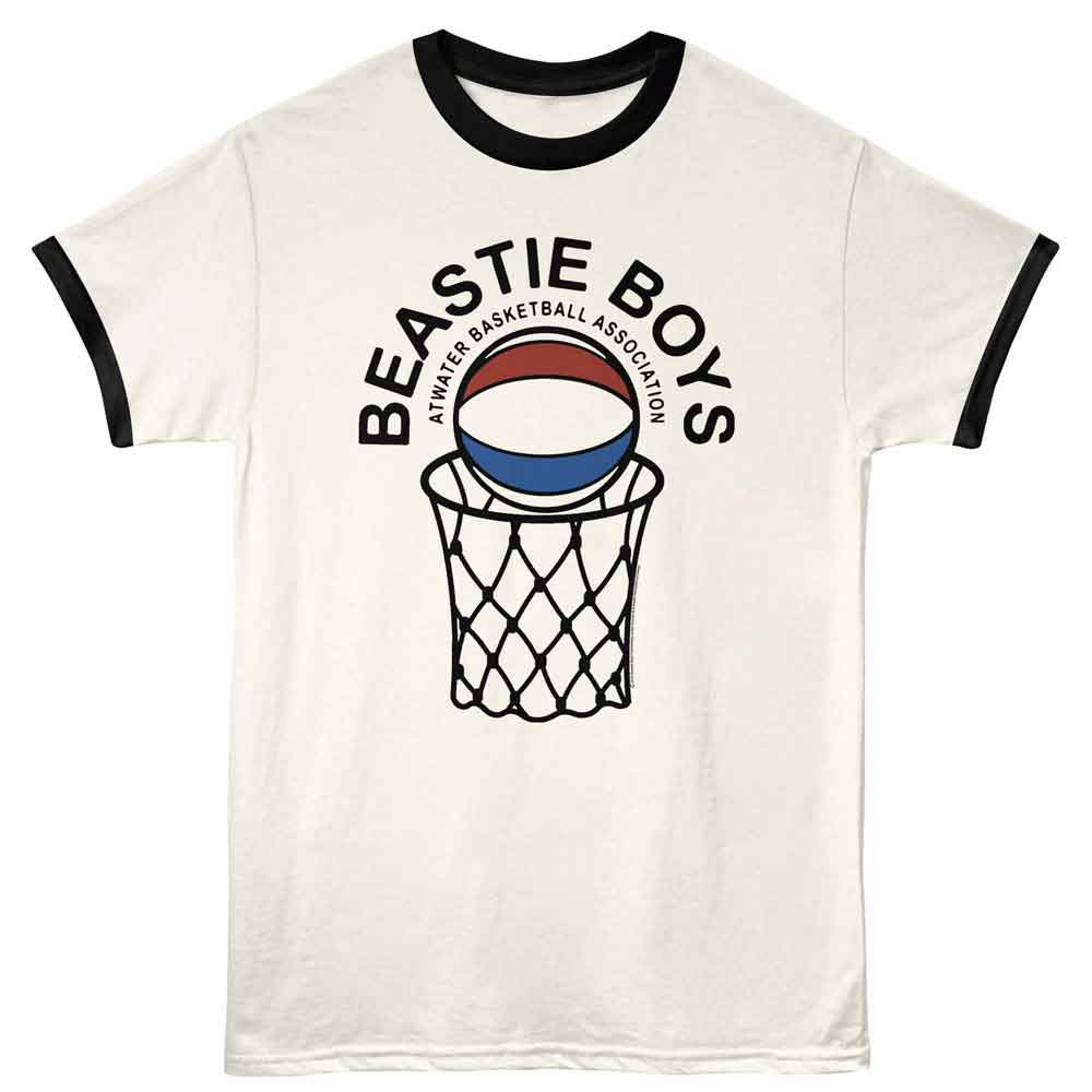 Beastie Boys ABAビンテージリンガーTシャツ Beastie Boys Aba Vintage White Black Ringer T-Shirt
