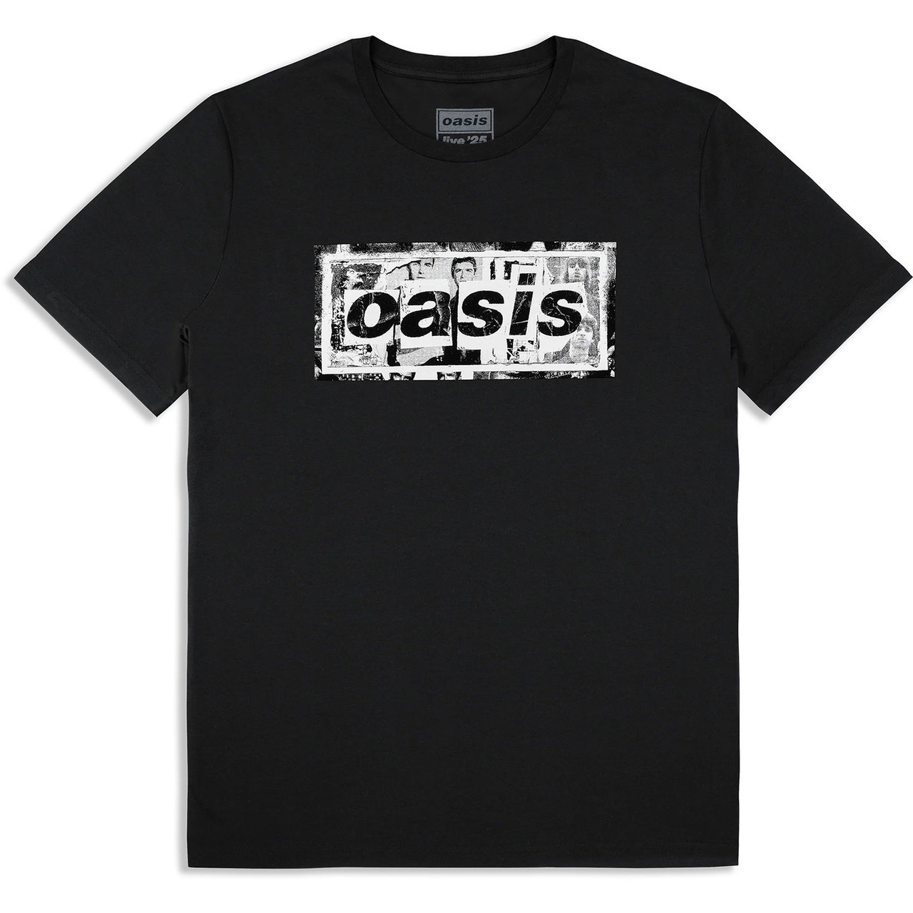 Oasis Unisex T-Shirt Collage Live '25 World Tour (Black) (Back