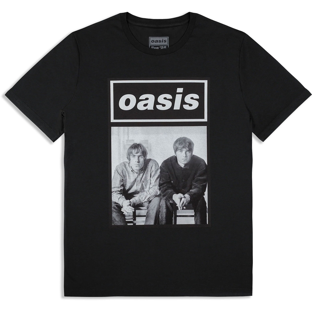 Oasis Unisex T-Shirt Wonderwall Live 25 World Tour (Black) (Back