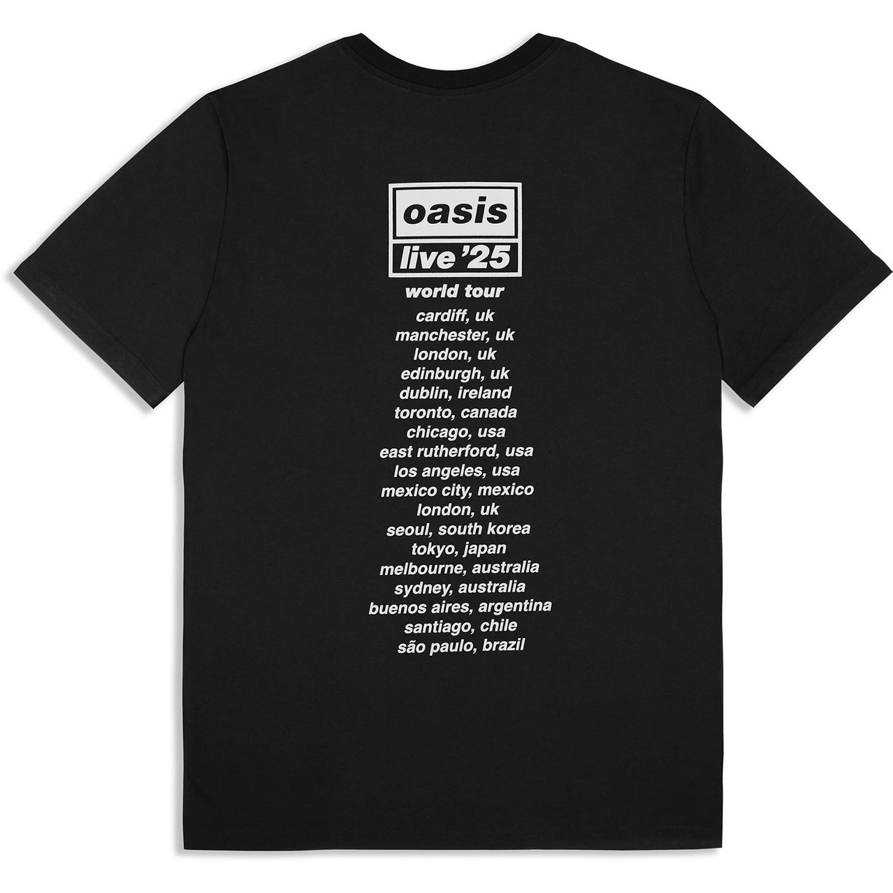 ◆UK限定◆oasis live '25 Wonderwall Tシャツ　L Oasis Unisex T-Shirt Wonderwall Live 25 World Tour (Black) (Back
