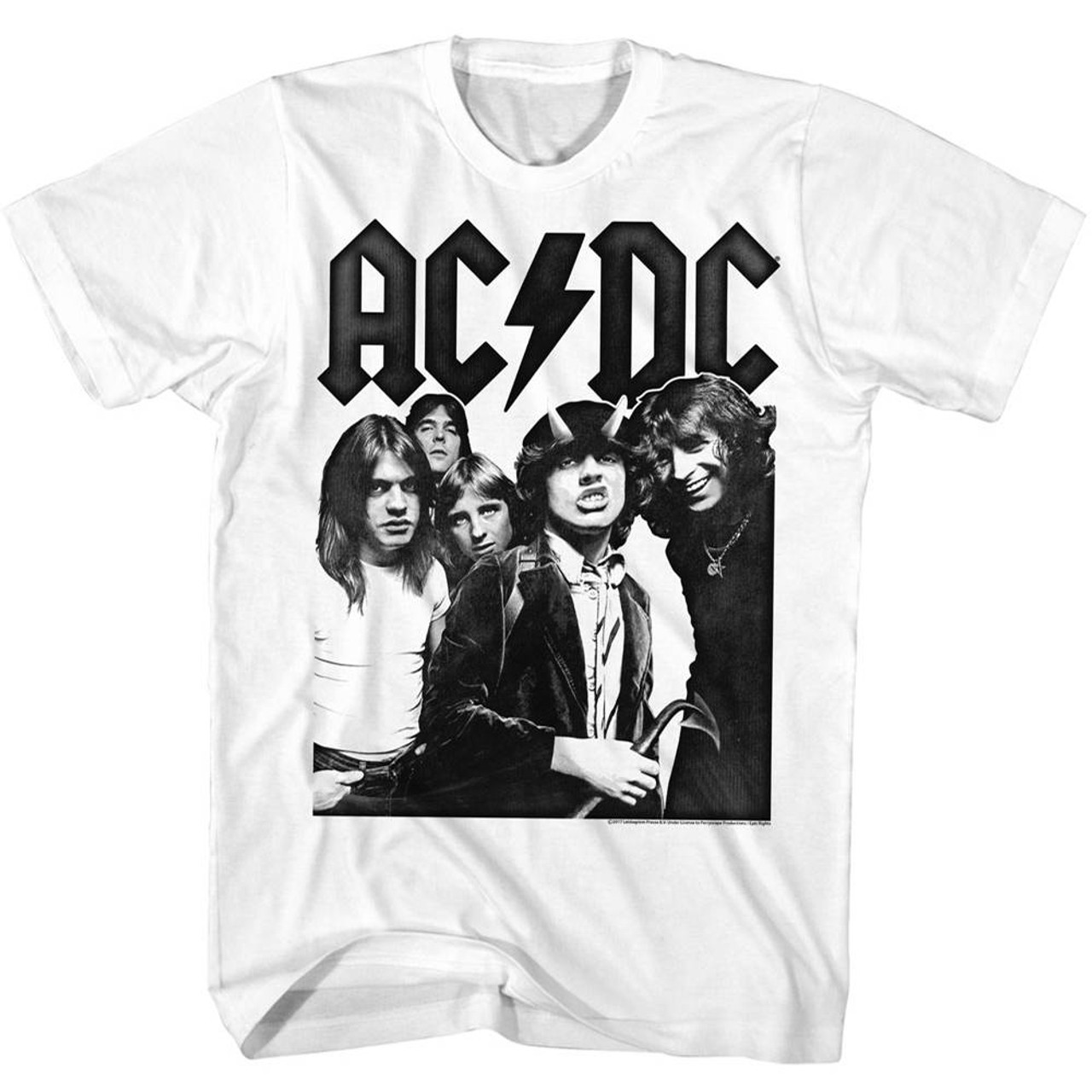 AC/DC White Adult T-Shirt