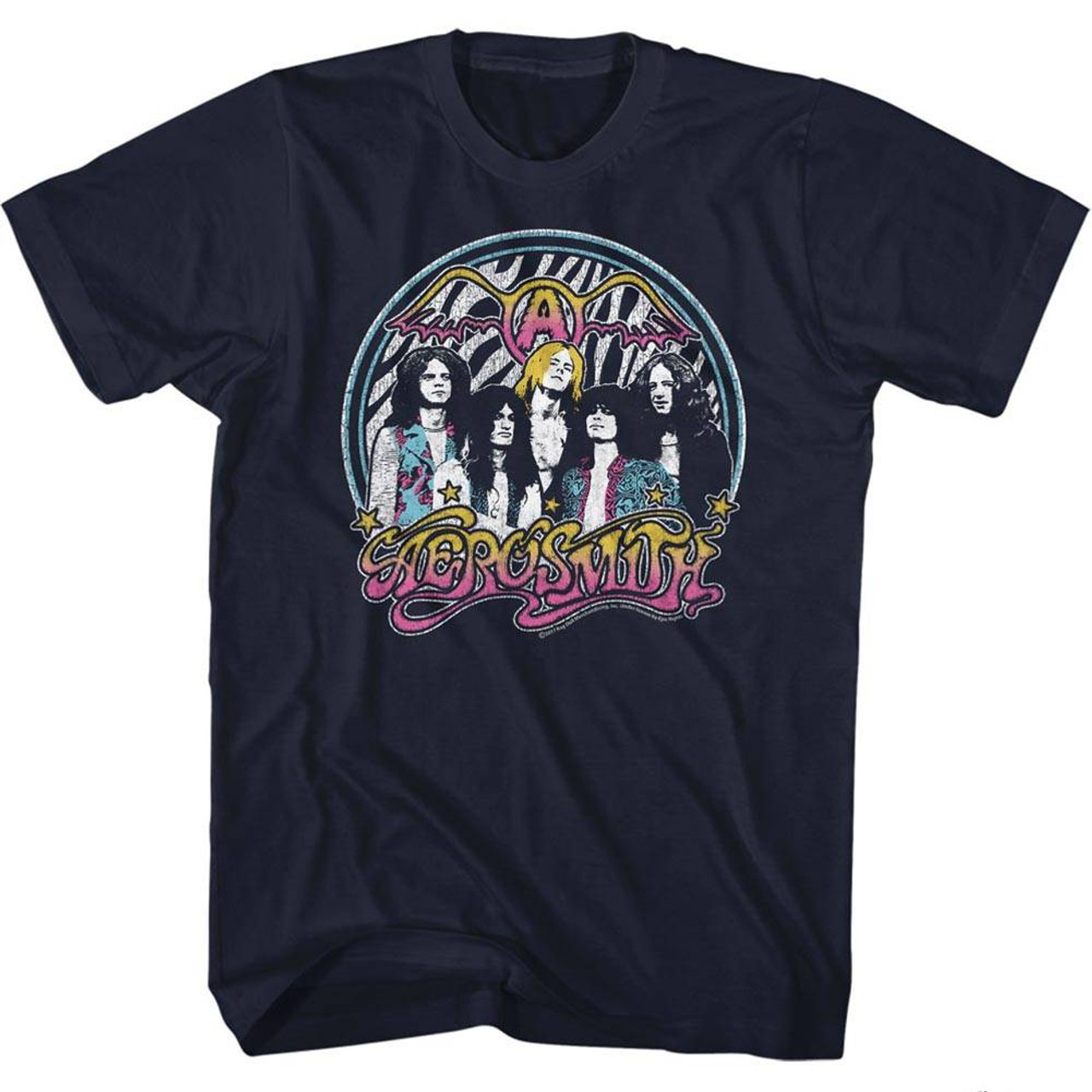 Aerosmith Navy Adult T-Shirt