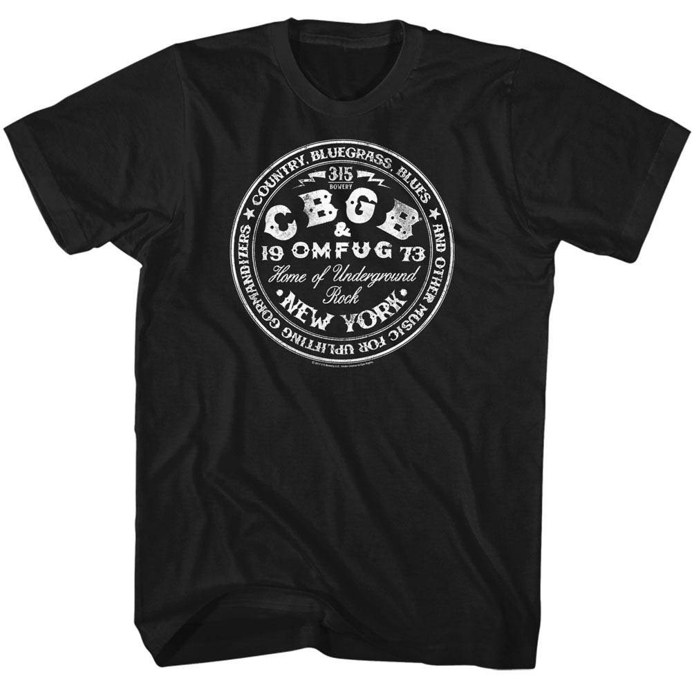 CBGB Circle Black Adult T-Shirt