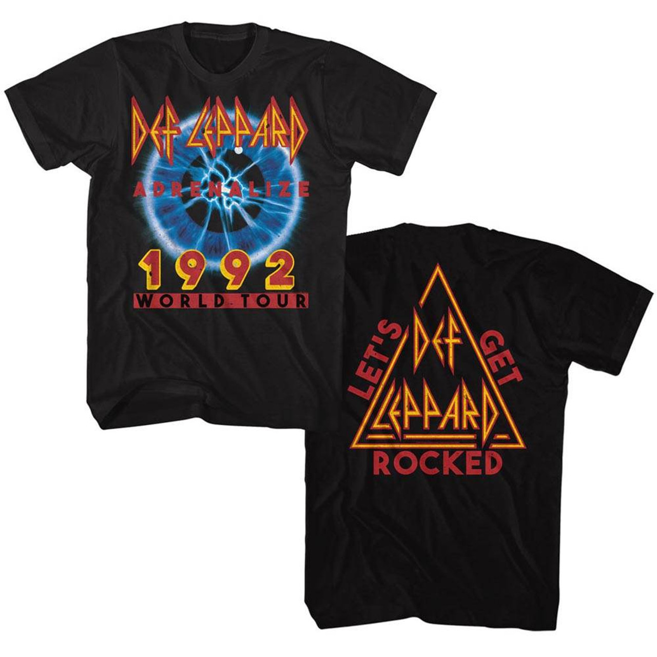 Def Leppard Adrenalize Tour Black Adult T-Shirt