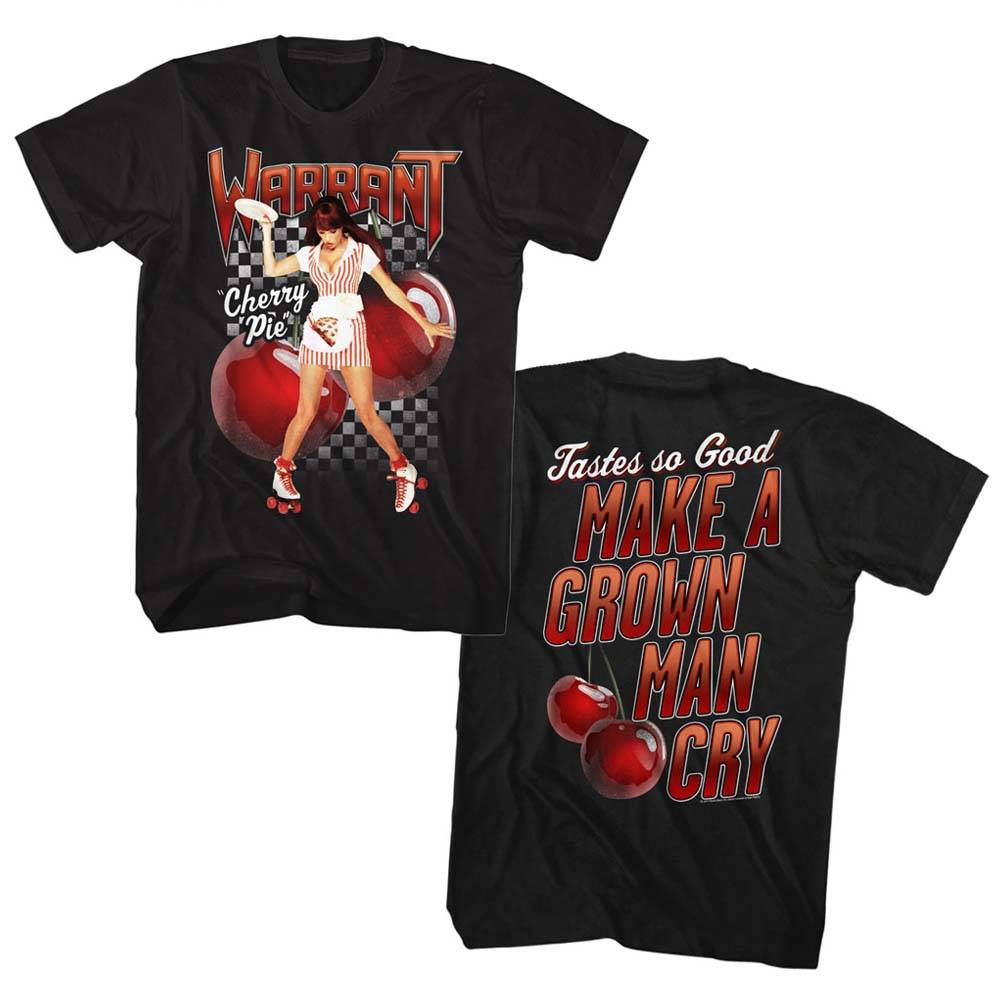 Warrant Cherry Pie Black Adult T-Shirt