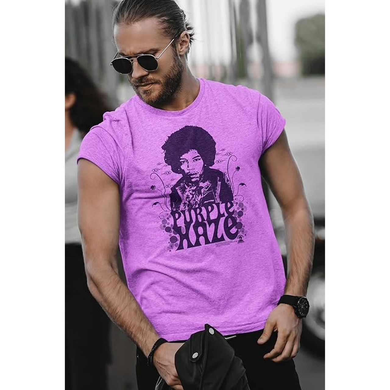 Jimi Hendrix Purple Haze Tシャツ Jimi Hendrix Purple Haze 2010 Black Graphic T Shirt Sz 2XL