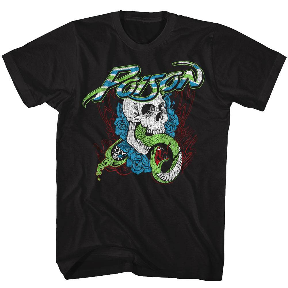 Poison バンドTシャツ Poison Black Adult T-Shirt